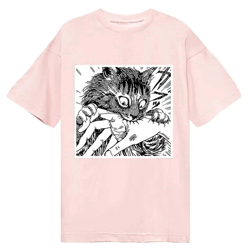 Tokyo-Tiger Creepy Cat Anime Horror Anteater Classic T-Shirt
