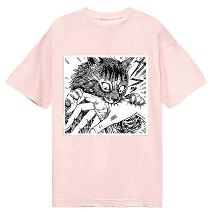 Tokyo-Tiger Creepy Cat Anime Horror Anteater Classic T-Shirt