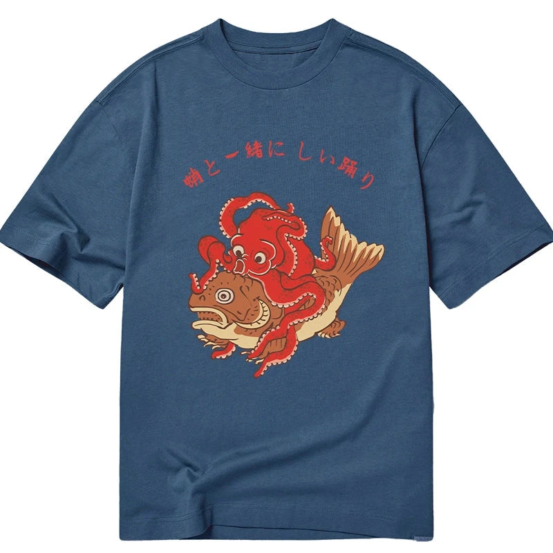 Tokyo-Tiger Octopus And Koi Dance Together Classic T-Shirt