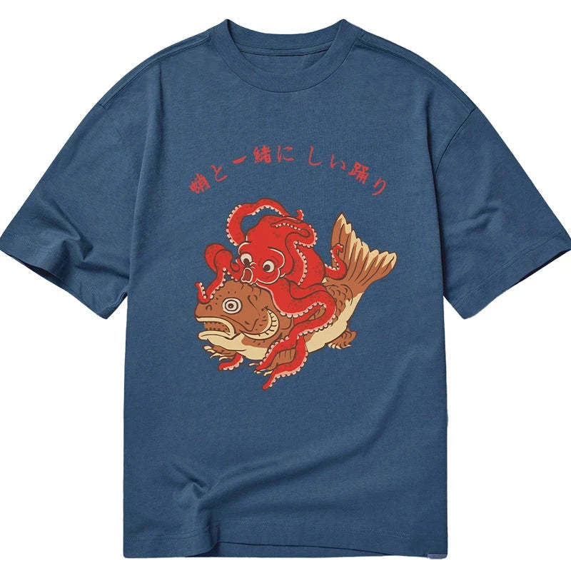 Tokyo-Tiger Octopus And Koi Dance Together Classic T-Shirt