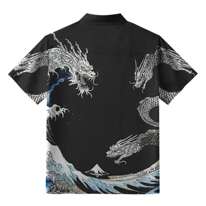 Tokyo-Tiger The Great Wave Off Dragon Hawaiian Shirt