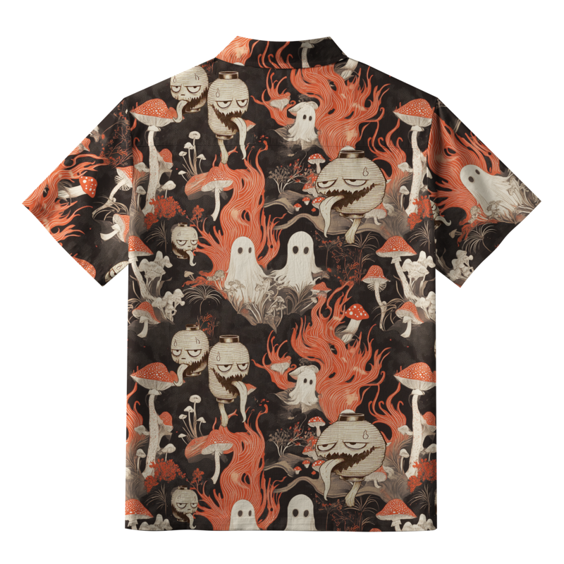 Tokyo-Tiger Japanese Lantern Ghost Aloha Hawaiian Shirt