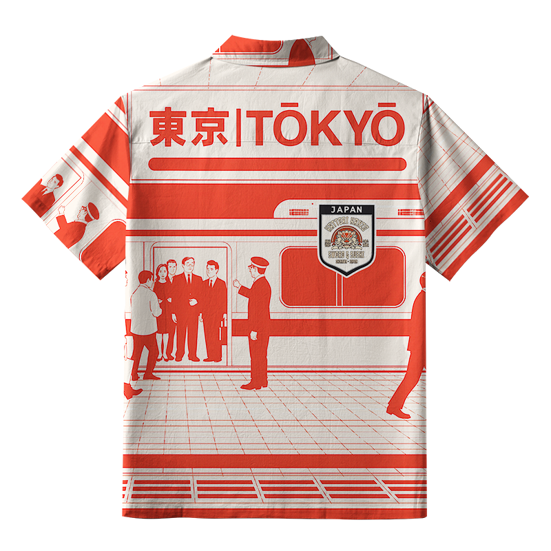 Tokyo-Tiger Tokyo Subway Chronicles Aloha Hawaiian Shirt