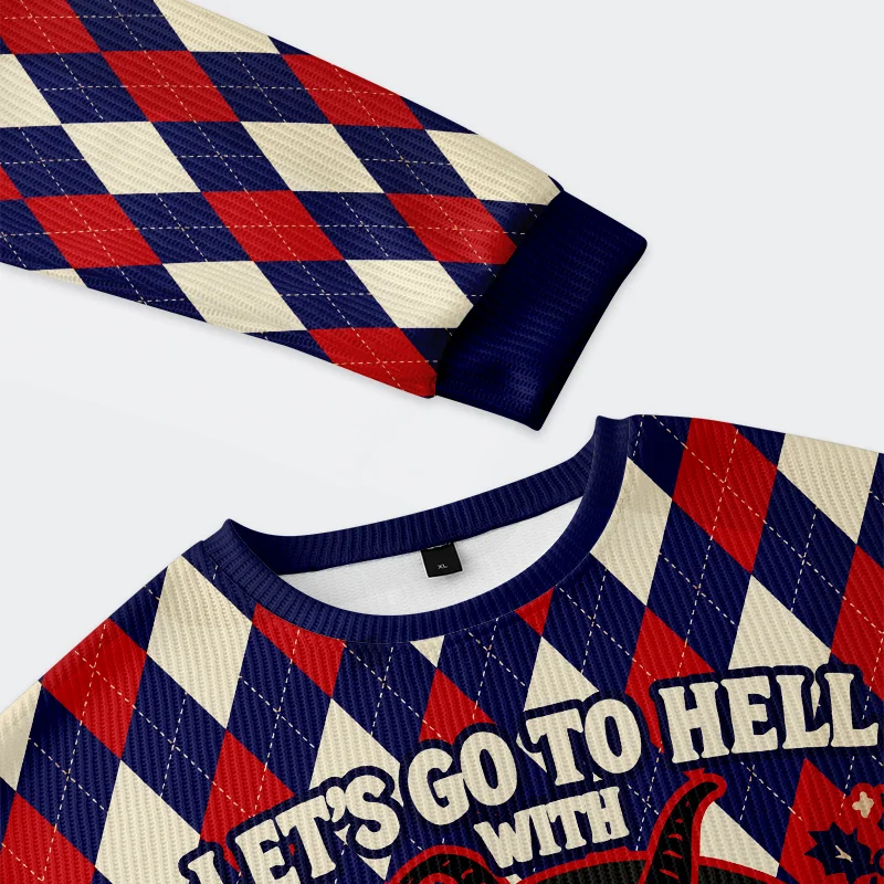 Tokyo-Tiger Krampus Grabs Children Christmas Ugly Sweatshirt