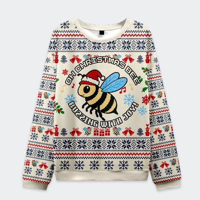 Tokyo-Tiger Christmas Bee Christmas Ugly Sweatshirt
