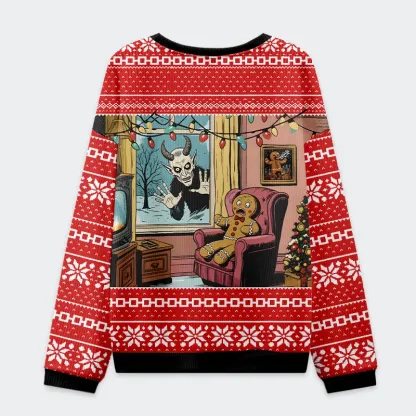 Tokyo-Tiger Krampus Is Coming Christmas Ugly Sweatshirt