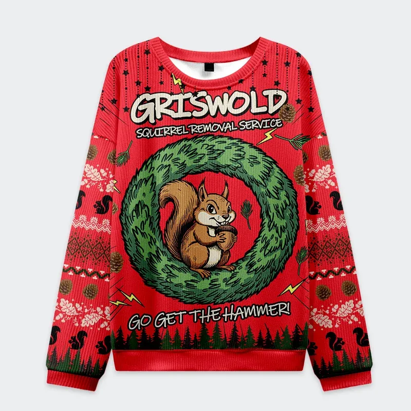 Tokyo-Tiger Squirrel Removal Service Christmas Ugly Sweatshirt