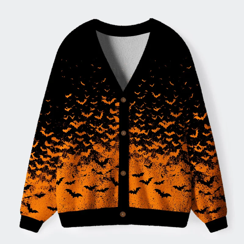 Tokyo-Tiger Night Bats Ugly Cardigan Sweater
