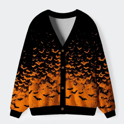 Tokyo-Tiger Night Bats Ugly Cardigan Sweater