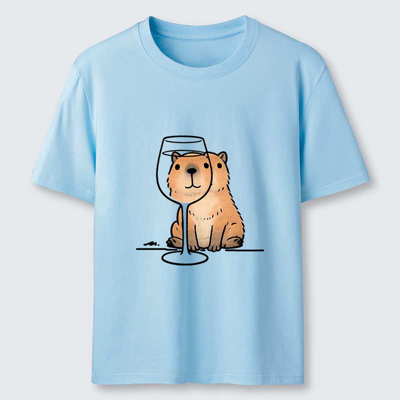 Tokyo-Tiger Capybara With A Glass Classic T-Shirt