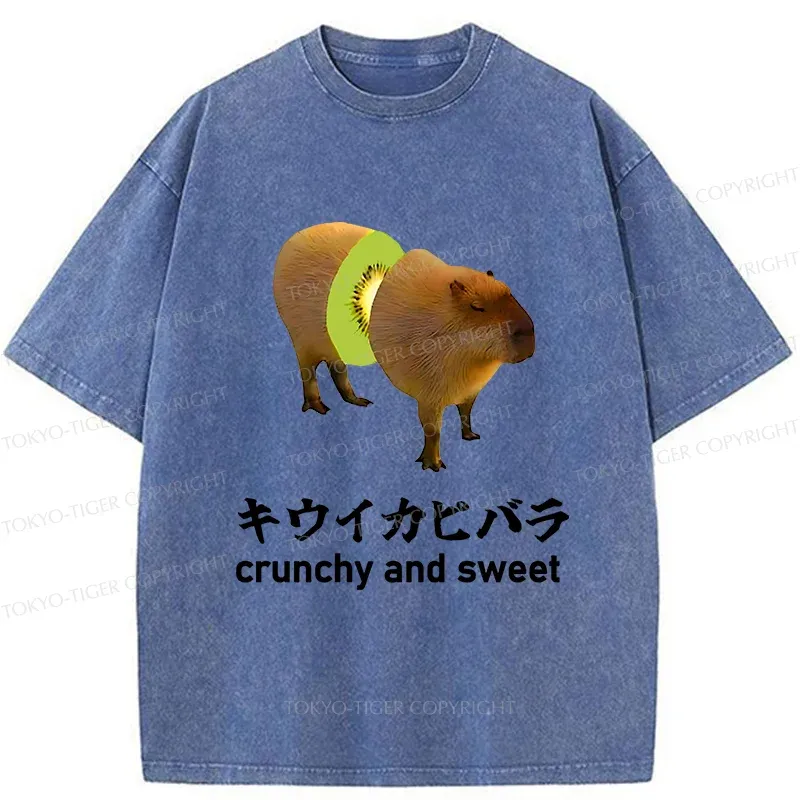 Tokyo-Tiger Kiwi Capybara Washed T-Shirt