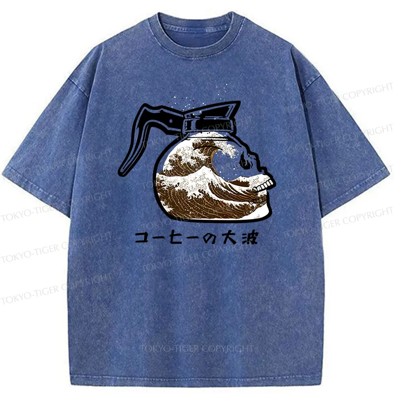 Tokyo-Tiger The Skeleton Contains Waves Washed T-Shirt
