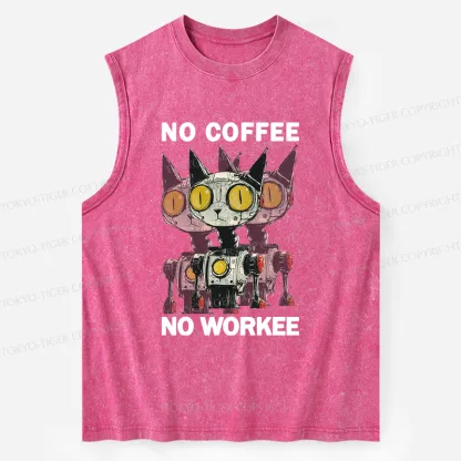 Tokyo-Tiger No Coffee No Workee Washed Tank