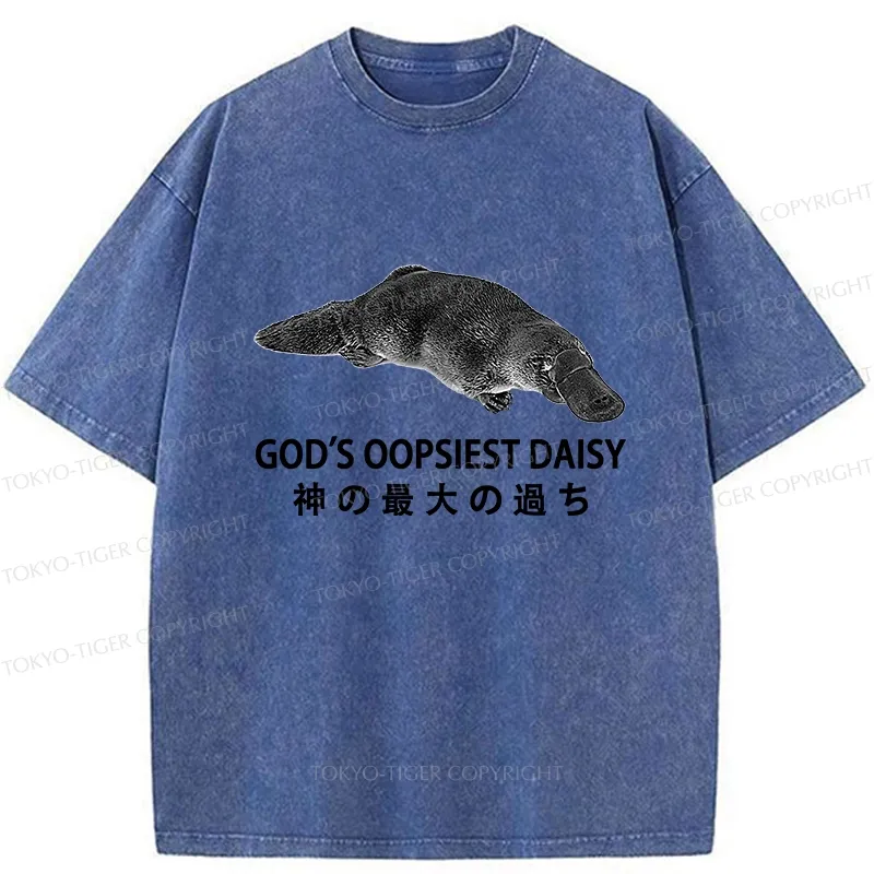 Tokyo-Tiger God's Oopsiest Daisy Washed T-Shirt