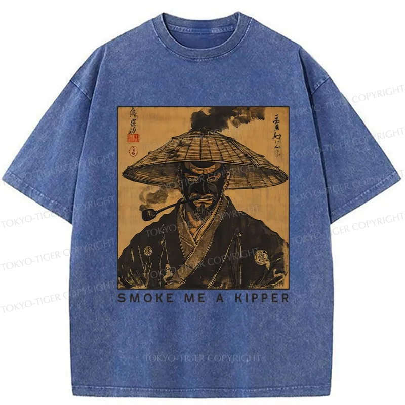 Tokyo-Tiger Funny Smoke Me A Kipper Washed T-Shirt