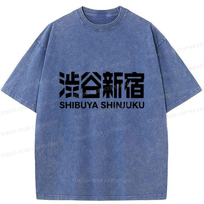Tokyo-Tiger Shibuya Shinjuku Japan Washed T-Shirt