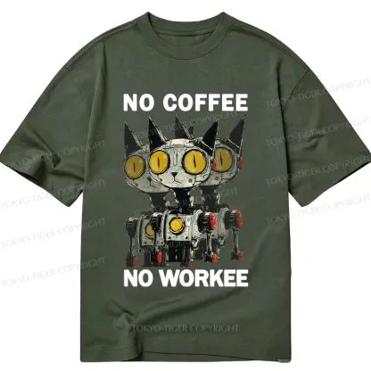 Tokyo-Tiger No Coffee No Workee Classic T-Shirt