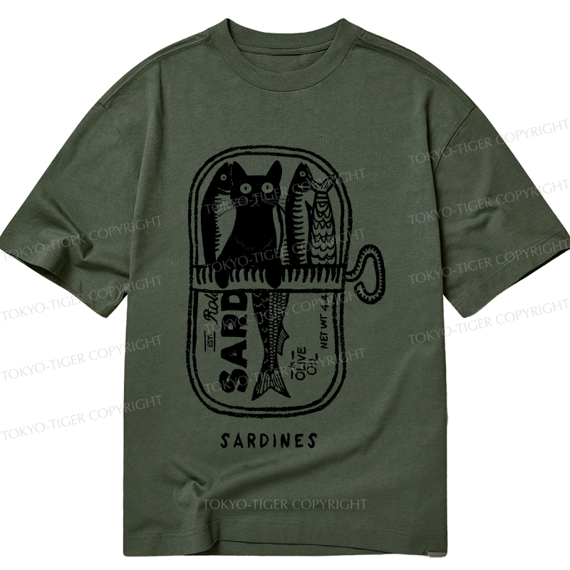 Tokyo-Tiger Cat Hiding In A Sardine Can Classic T-Shirt