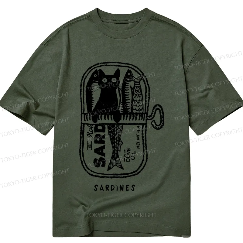 Tokyo-Tiger Cat Hiding In A Sardine Can Classic T-Shirt