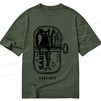 Tokyo-Tiger Cat Hiding In A Sardine Can Classic T-Shirt