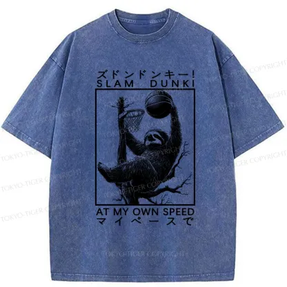 Tokyo-Tiger Slam Dunk At My Own Pace Washed T-Shirt