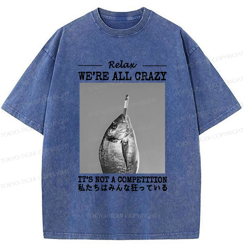 Tokyo-Tiger It's Not A Competition Washed T-Shirt