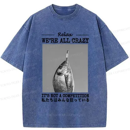 Tokyo-Tiger It's Not A Competition Washed T-Shirt