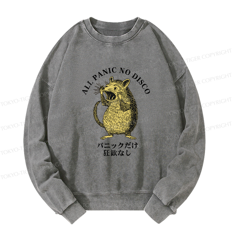 Tokyo-Tiger All Panic No Disco Washed Sweatshirt