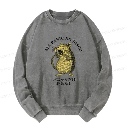 Tokyo-Tiger All Panic No Disco Washed Sweatshirt