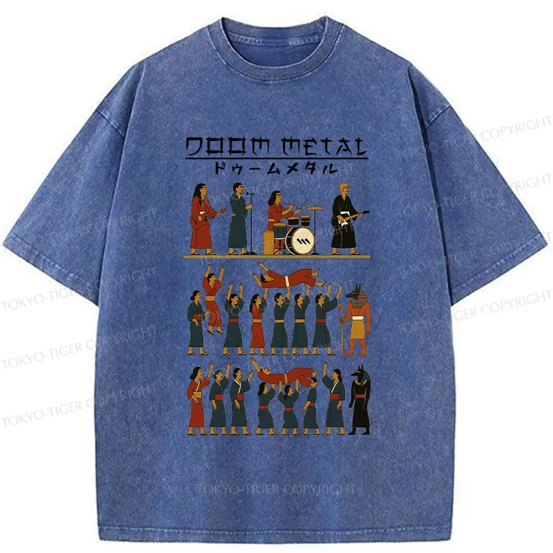 Tokyo-Tiger Doom Metal Washed T-Shirt