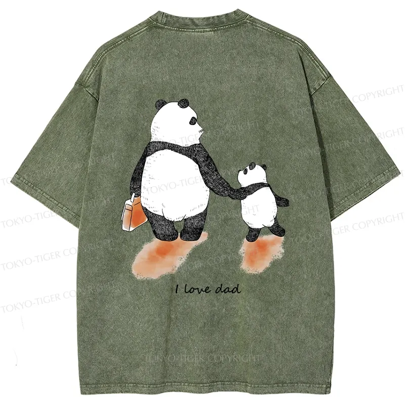 Tokyo-Tiger I Love My Father Back Washed T-Shirt