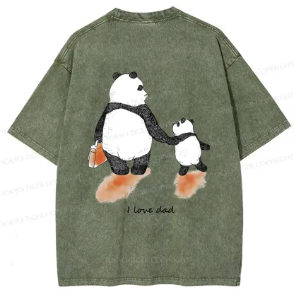 Tokyo-Tiger I Love My Father Back Washed T-Shirt