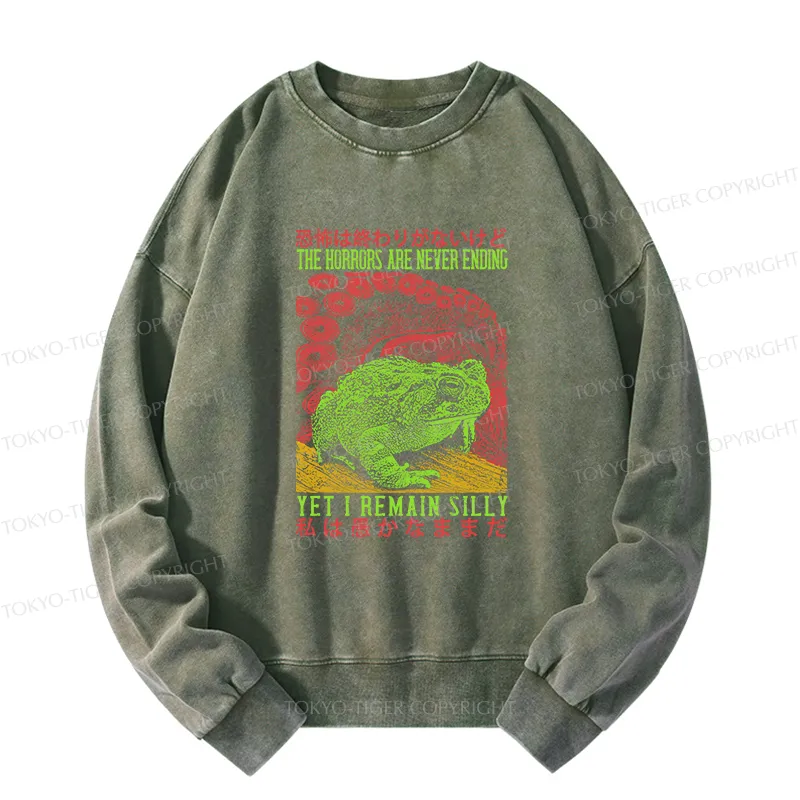 Tokyo-Tiger The Horrors Are Never Ending Japan Washed Sweatshirt
