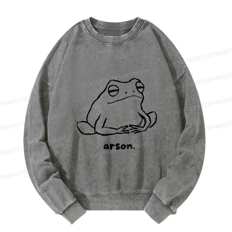 Tokyo-Tiger Japan Arsonist Frog Washed Sweatshirt