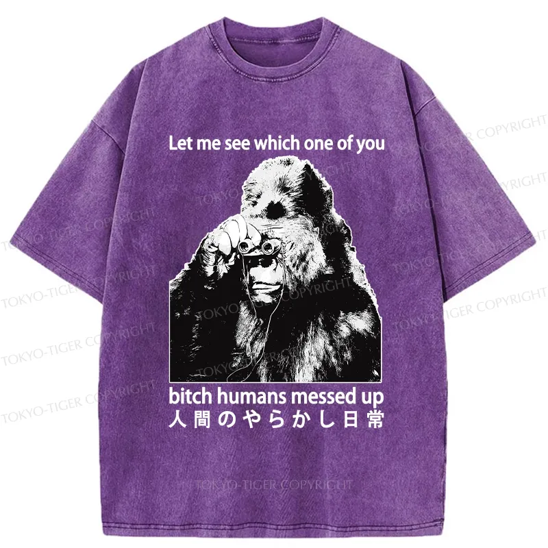 Tokyo-Tiger Human Mistakes In Daily Life Washed T-Shirt