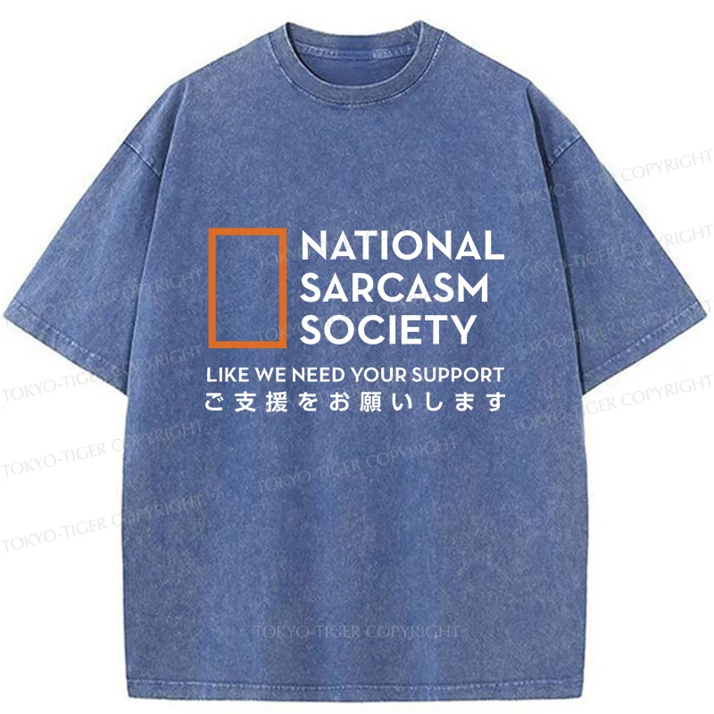 Tokyo-Tiger Funny Society Japan Washed T-Shirt