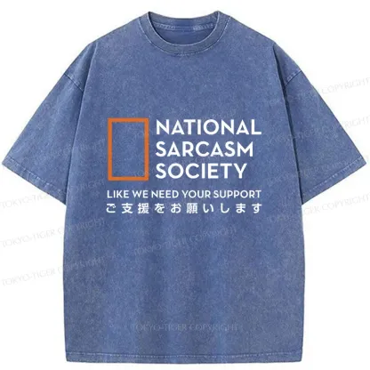Tokyo-Tiger Funny Society Japan Washed T-Shirt