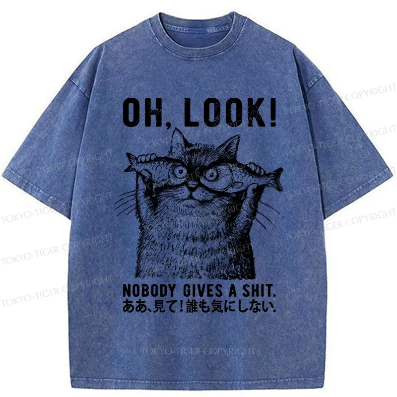 Tokyo-Tiger Oh Look No One Cares Washed T-Shirt