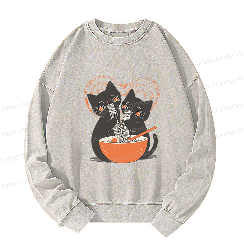 Tokyo-Tiger Let's Eat Ramen Together Washed Sweatshirt
