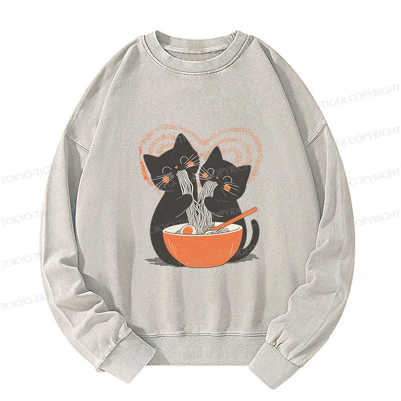 Tokyo-Tiger Let's Eat Ramen Together Washed Sweatshirt