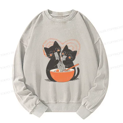 Tokyo-Tiger Let's Eat Ramen Together Washed Sweatshirt