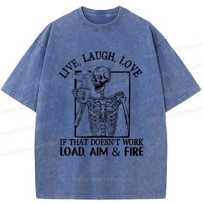 Tokyo-Tiger Grumpy Skeleton Washed T-Shirt