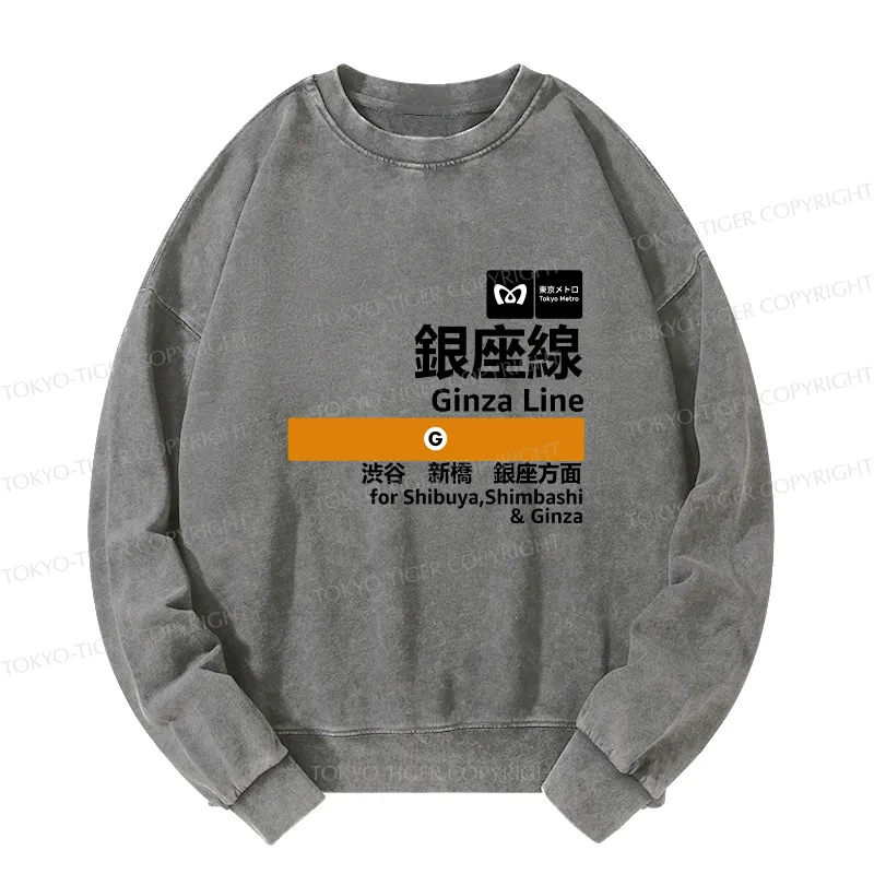 Tokyo-Tiger Ginza Line Japan Washed Sweatshirt