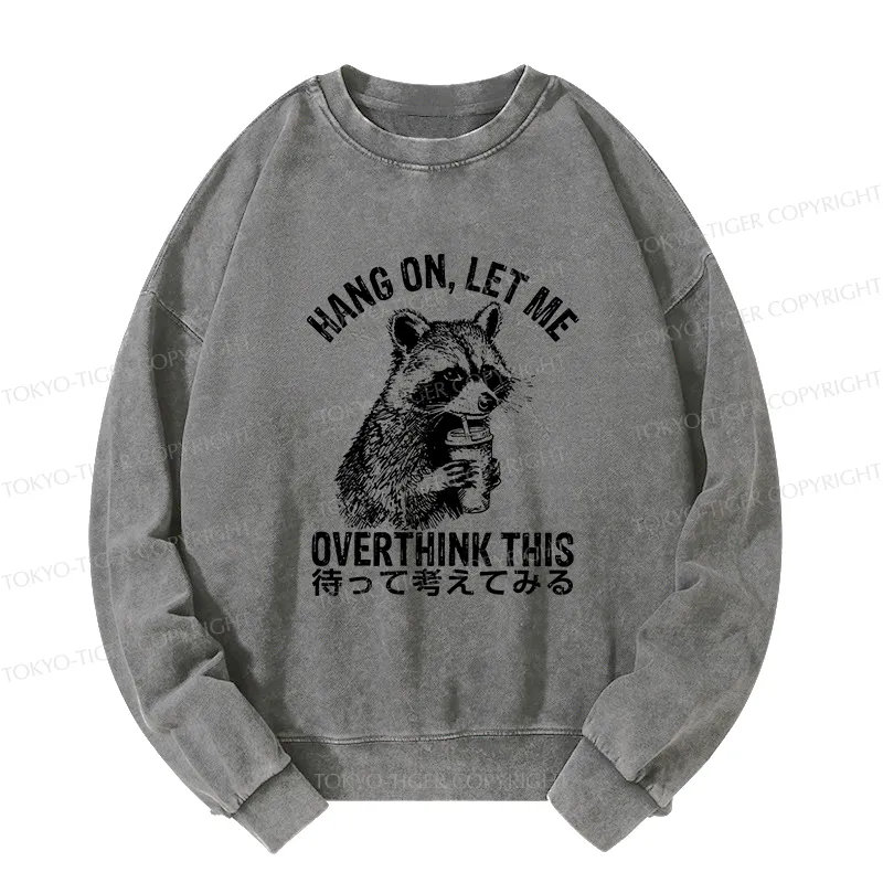 Tokyo-Tiger Overthink Raccoon Washed Sweatshirt