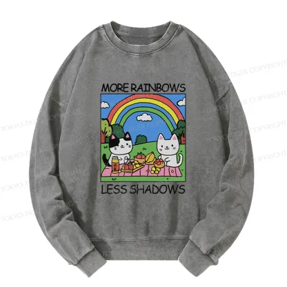 Tokyo-Tiger More Rainbows Less Shadows Washed Sweatshirt