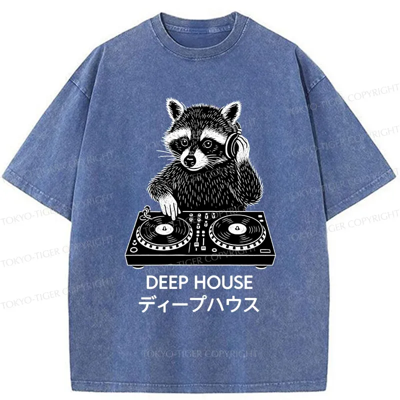 Tokyo-Tiger DJ Raccoon Washed T-Shirt