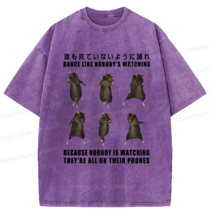 Tokyo-Tiger Mouse Entertaining Himself Washed T-Shirt