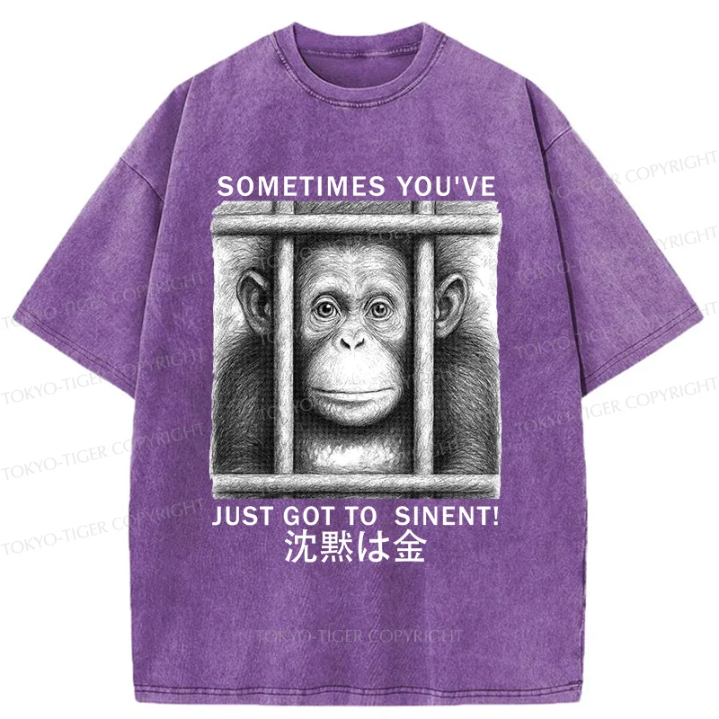 Tokyo-Tiger Silent Gorilla Washed T-Shirt