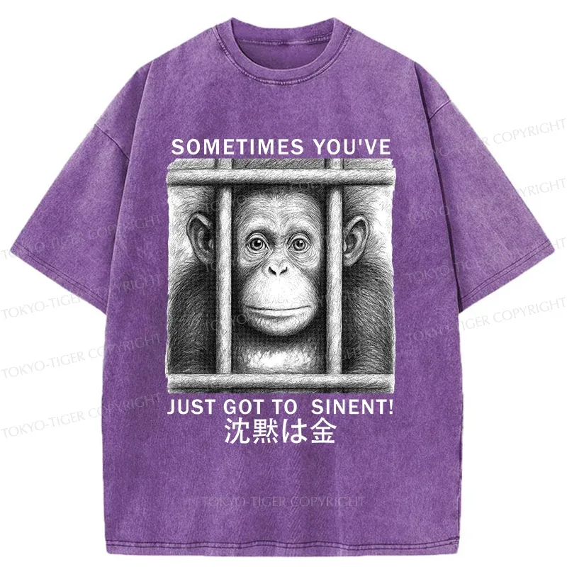 Tokyo-Tiger Silent Gorilla Washed T-Shirt