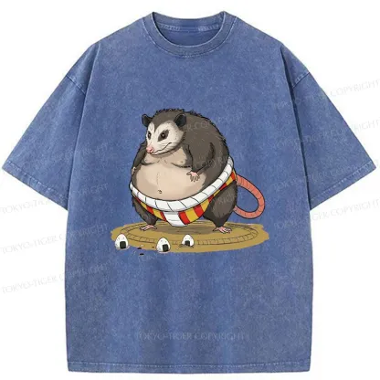 Tokyo-Tiger Opossum Sumo Washed T-Shirt